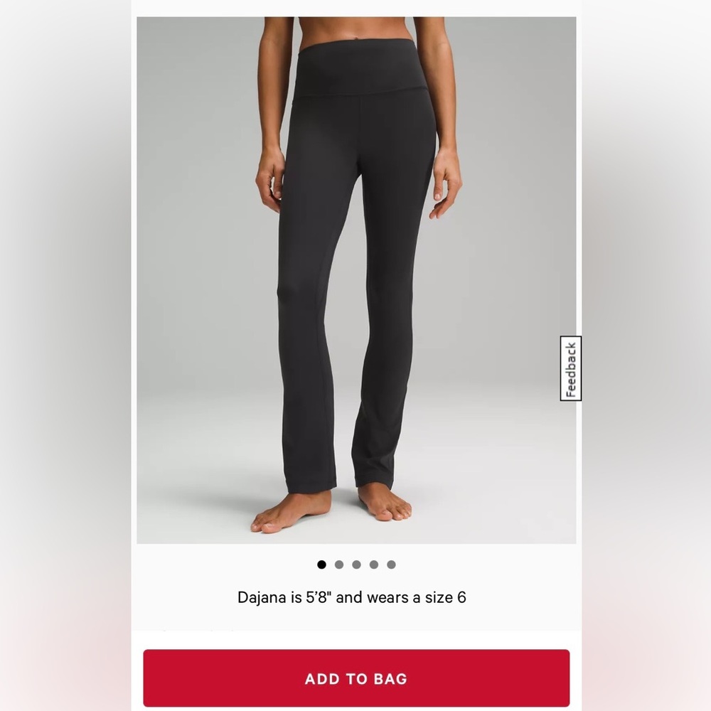 Lululemon Mini Flared pant (extra short)—size 8